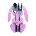 thumbnail image 3 of Bolsa de almacenamiento de cubiertos de conejito de Pascua, bolsillo, cuchara, tenedor, cuchillo, soporte para cubiertos, 4 Uds., 3 of 5