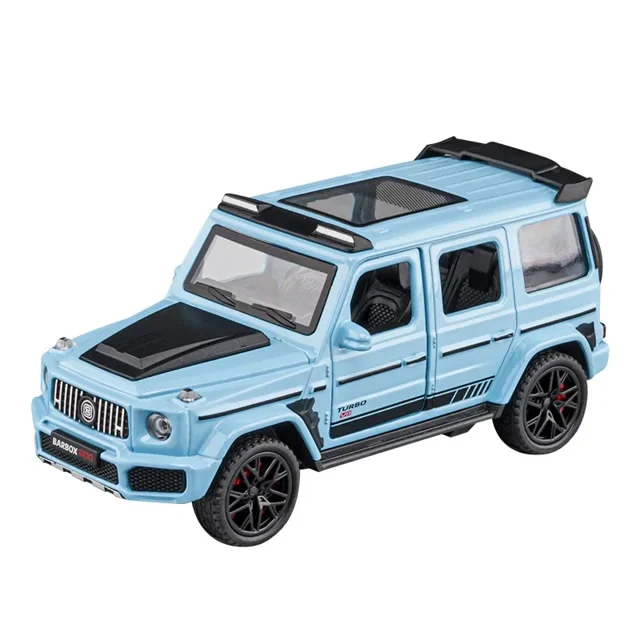 1:36 Mercedes Benz BRABUS G800 High Simulation Diecast Metal Alloy Model car Sound Light Pull Back Collection Kids Toy Gift Blue With box