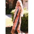 thumbnail image 2 of ABPHQTO Vestido babydoll de manga larga con bloque de color a rayas florales para mujer, 2 of 5