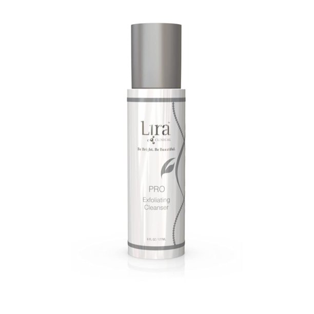 Limpiador facial exfoliante Lira Clinical Pro - Lavado facial iluminador con ácido salicílico - 6 oz