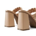 thumbnail image 5 of DREAM PAIRS Women's Two Braided Strap High Chunky Heels for Women Slip on Open Square Toe Block Platform Heels Sandals Holiday Party Wedding Dress Pumps Shoes, 5 of 5