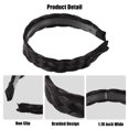 thumbnail image 4 of Unique Bargains 1 Pcs 1.18 Inch Wide Synthetic Hair Braided Headband Hair Hoop for Women and Girl Black Brown, 4 of 7