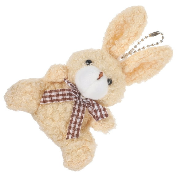 HAMPPLIES 1Pack Sitting Rabbit Bow Tie Shape Decorative Keychain Portable Accessory for Women and Men 4.52x3.14x3.14in