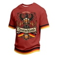 thumbnail image 2 of Telankuip Men's German Oktoberfest T Shirts Summer Short Sleeve Classic Crew Neck Festival Themed Graphic Tee Loose Comfortable Traditional Pattern Print Casual T-Shirt 1-Red XXXXL, 2 of 4