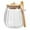 Oval-21.97 fl oz, variant on Sugar Bowls Sugar Container 21.97 FL OZ Glass Coffee Canister Airtight Food Storage Jar with Lid and Spoon Candy Jar Coffee Bar Accessories Storage Beans Powder (Oval)