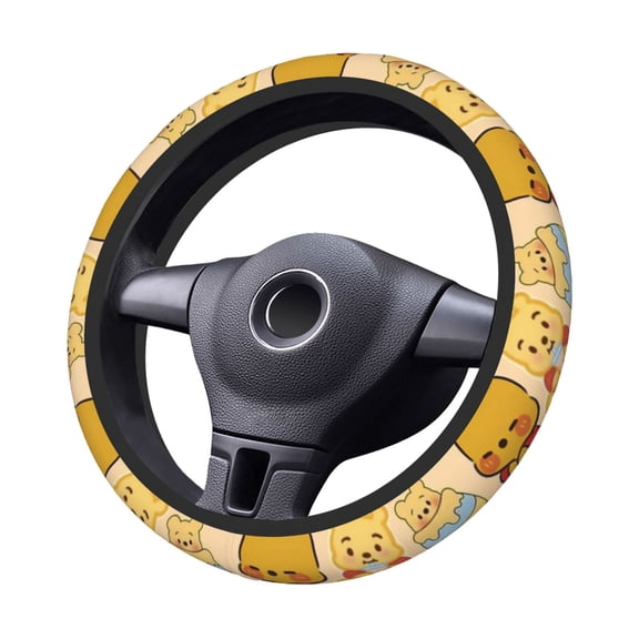 Win-Nie Steering Wheel Cover Elastic Stretch Breathable Vehicle Steering Wheel Protector Car Interior Accessories