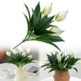 thumbnail image 2 of BNNG Artificial Spathiphyllum Silk Plants 18.5" Faux Peace Lily Anthurium Flower for Wedding Home Garden Decoration,Peace Lily Plant - Spathiphyllium - Great House Plant (White), 2 of 8