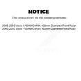 thumbnail image 2 of Transit Auto Front Rear Hub Bearings Assembly Disc Brake Rotors and Semi-Metallic Pads Kit (10Pc) for Car 2005-2010 Volvo S40 V50 with 300mm Diameter Rotor AWD - Left Right Side KBB-108973, 2 of 11