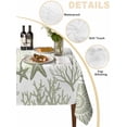 thumbnail image 2 of Coastal Sage Green Table Cloth, Ocean Coral Starfish Shell Modern Waterproof Tablecloth for Square Tables, Reusable Washable Fabric Table Cover for Restaurant Kitchen Dining Tables 54"x54", 2 of 6