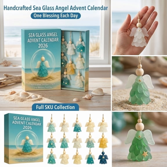Angel Advent Calendars 2026, 24Pcs Collectible Acrylic Pendants, 24‑Day Countdown Toy Set, Holiday Surprise Gift for Kids & Home Decor