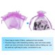 thumbnail image 3 of 100uds Organza Bolsas 5x7cm Cordón Favor Bolsas Transparente Malla Bolsa para Regalo Joyería Boda Fiesta Navidad Dulces Oscuro Púrpura, 3 of 7
