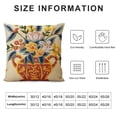 thumbnail image 5 of GOSMITH  Farmhouse Floral Blossom Tufted Throw Pillow Cover Spring Colorful Flower Vase Leaves Pillowcase Soft Square Cushion Case White, 5 of 5