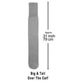 thumbnail image 5 of 6 Pairs Men's Athletic Tube Socks Over the Calf - 31" Big & Tall 10-15 Gray, 5 of 6