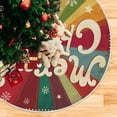 thumbnail image 5 of FMSHPON Vintage Christmas Card Xmas Christmas Tree Skirt Stand Mat for Holiday Party Decoration Indoor Outdoor 48 inches, 5 of 6