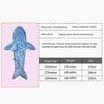 thumbnail image 4 of Huamade Shark Blanket Sudadera con capucha para adultos - Shark Onesie Manta portátil para adultos - Manta de tiburón Súper suave y acogedora franela con capucha Saco de dormir de tiburón, 4 of 5