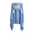 thumbnail image 4 of Tfken Child Boys Comfy Pajamas Robe Soft Sleepwear Nightwear Warm Casual Pajamas Robe Hooded Comfortable Bathrobe Homewear Classic Loungewear Outfit Size 1-5 Years Blue, 4 of 6