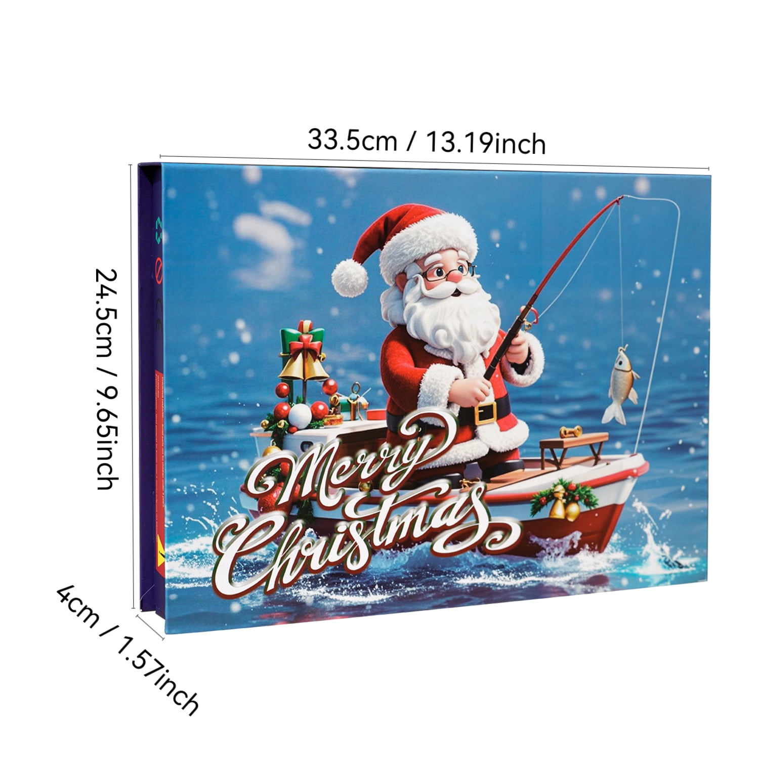 Advent Calendar 2025 Fishing Lure for Man Adult Teen - 24 Days Christmas Countdown Fish Tackle Set - Xmas Surprise Fish Bait Gift for Father Grandpa Brother Boyfriend