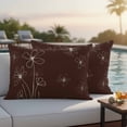 thumbnail image 4 of Brown Outdoor Waterproof Pillow Covers, Spring Flora Decorative Rectangle Throw Pillowcase Sofa Cushion Sham for Patio/Couch/Chair, 20"x12" 2 Pack, 4 of 8