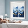 thumbnail image 4 of Abstract Ocean Window Privacy Film Gradient Blue White Gold Waves Decorative Glass Window Film UV Blocking Static Cling Non-Adhesive Sticker Covering for Home Door 19.6 x 39.3 inches, 4 of 8