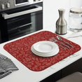 thumbnail image 3 of Red Christmas Scene Pattern Dish Drying Mat for Kitchen 1 Pack, Ultra Absorbent Microfiber Dishes Drainer Mats,16x18in(41x46cm), 3 of 6