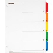 Cardinal QuickStep OneStep Bulk Index System, Title: 1-5, Letter, Multicolor, 24 Sets/Box