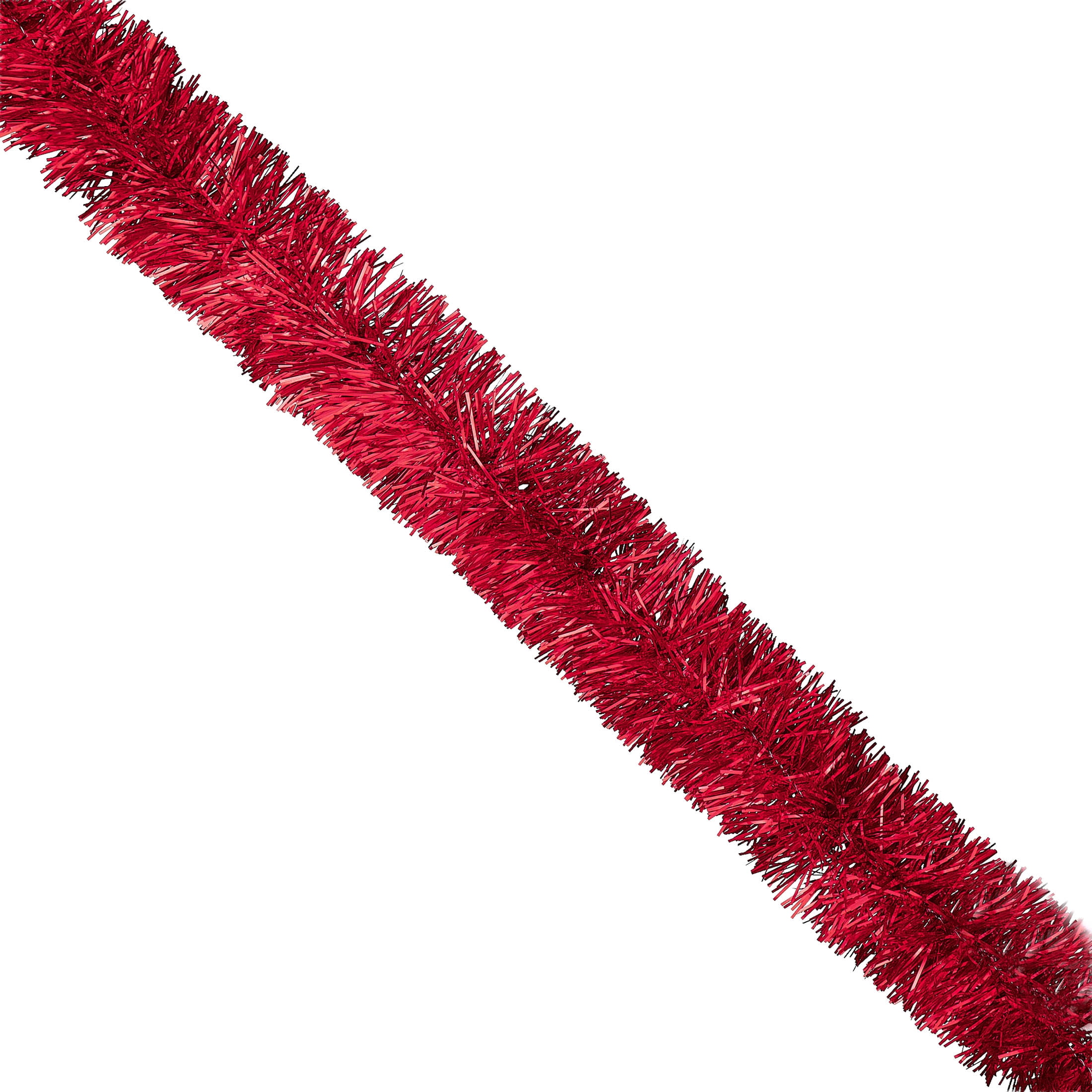 Tinsel Christmas Garland, Red, 15', by Holiday Time