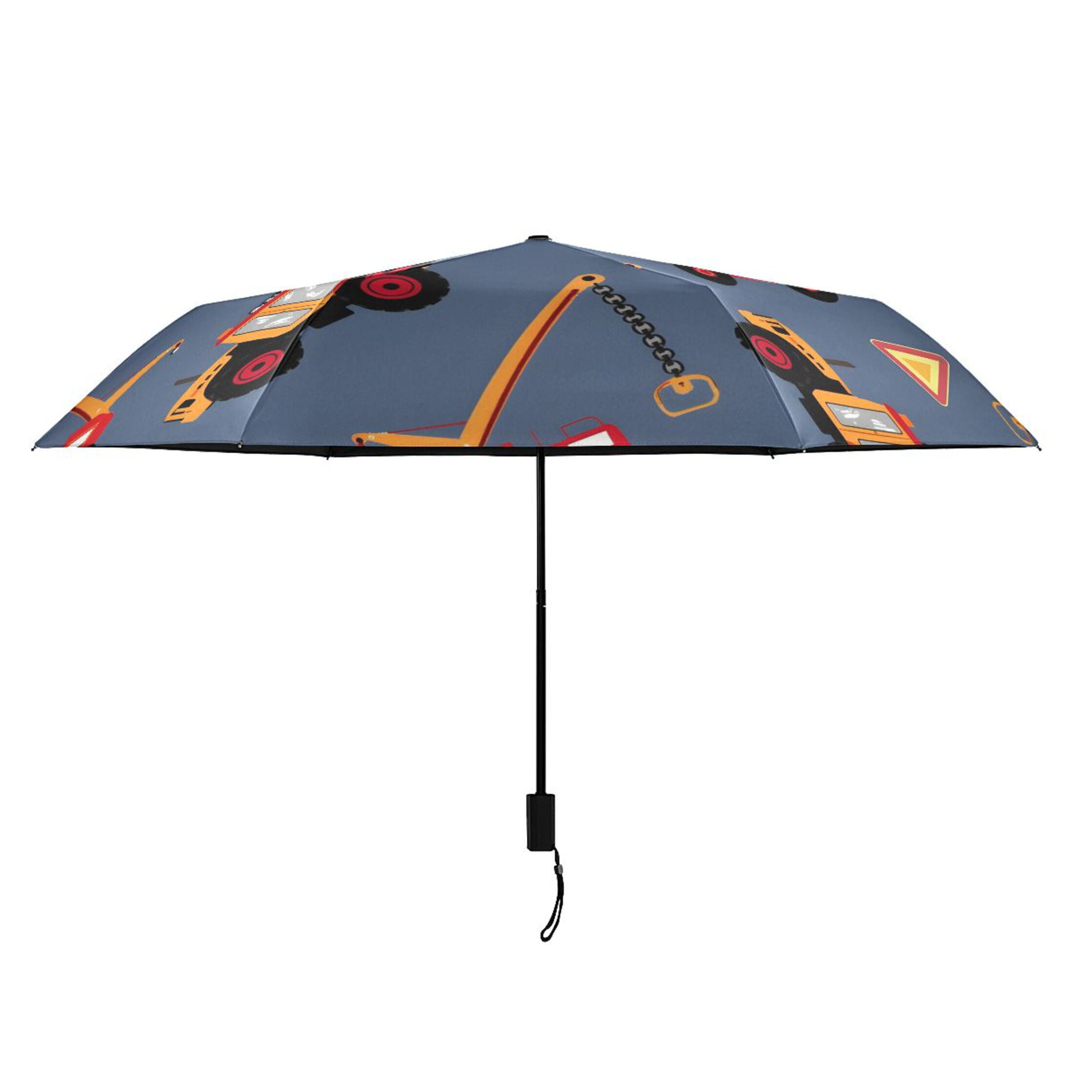 ALAZA Truck Cartoon UPF 50+ Compact Folding Umbrella for Rain Travel Umbrella Packable