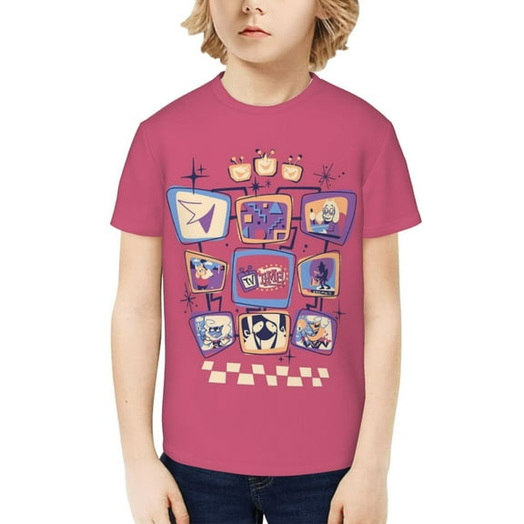 Tenna TV Time Deltarune Youth T-shirt Short Sleeve Graphic Tops Breathable Shirt Tees