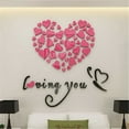 thumbnail image 4 of JoyMoreHome Red Rose Love Heart Graphics Flower Wall Stickers,Romantic Love Floral Art Wall Decals Removable Vinyl Peel and Stick for Valentine's Day Wedding Anniversary Living Room Bedroom, 4 of 4