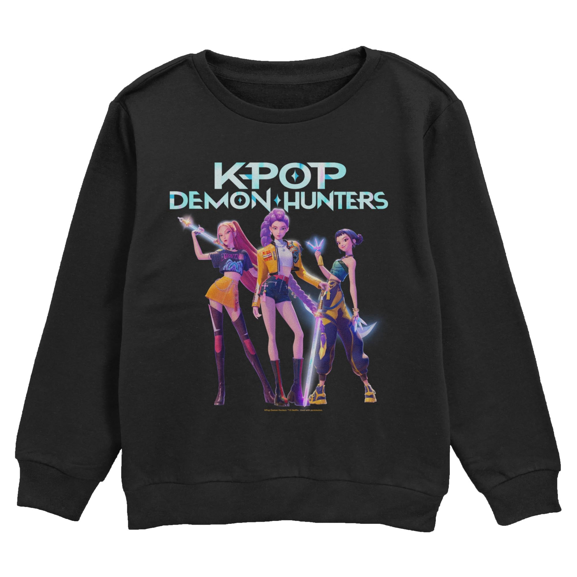 Sweatshirt Unisexe Demon Hunters / K-pop - Tissu Doux, Coupe Ample - Style Streetwear Harajuku - Fille, Garçon - 7
