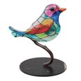 thumbnail image 4 of Ornamento De Pájaros De Metal, Decoración De Colibríes De Mesa, Coloridos Pájaros De Vidrieras En Los Adornos De Escritorio De La Rama, Hecho Con Acrílico, Ideal, 4 of 7