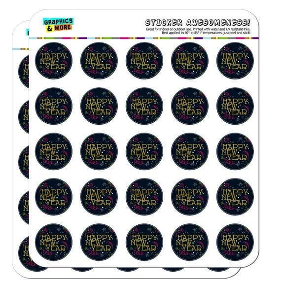 Happy New Year Planner Calendar Scrapbooking Crafting Stickers