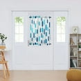 thumbnail image 5 of Blue Raindrops on White Door Curtain 25x40in Privacy Mesh with UV Protection Tie Back Rod Pockets, 5 of 10