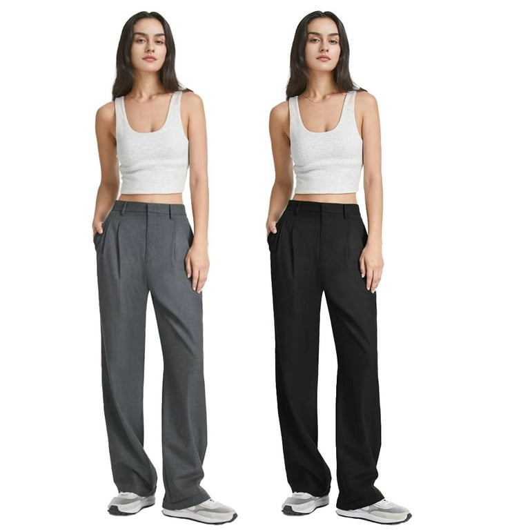 Zoeecloth Womens Wide Leg Pants Suit Pants High Waisted