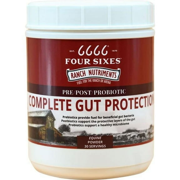 6666 Equine Supplements RNGUT30 6666 Complete Gut Protection Powder - 2 lbs - Case of 12