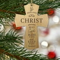 thumbnail image 5 of Lifesong Milestones Wood Hanging Maple Mini Cross for Christian Home Decorations, 5 of 7