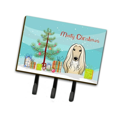 

Carolines Treasures BB1616TH68 Christmas Tree and Afghan Hound Leash or Key Holder Triple multicolor