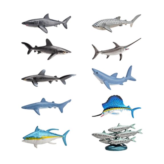 10x Modelo de animales marinos Ciaturas marinas Juguetes para niñas Simulación Figuras de animales realistas juguete para favor de la fiesta de regalo