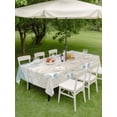 thumbnail image 3 of Outdoor Tablecloth with Umbrella Hole and Zipper, Blue Coastal Crabs Rectangle Table Cloth 52x70 Inch Waterproof Tablecloth, Summer Beach Ocean Abstract Art Picnic Table Cover for Patio Camping, 3 of 7