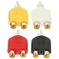 thumbnail image 1 of 4 divisores RCA macho a doble RCA hembra, adaptador Y, adaptador doble RCA hembra., 1 of 7