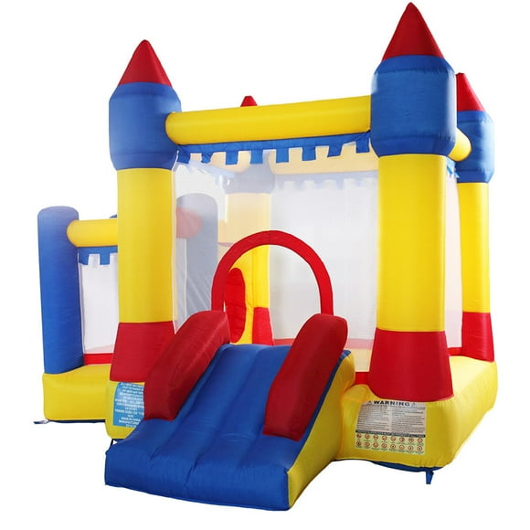YYAO Bounce House, Bouncy Castle for Children with Slide, Outdoor Backyard Indoor Playground Extra Thick Material Elastic House