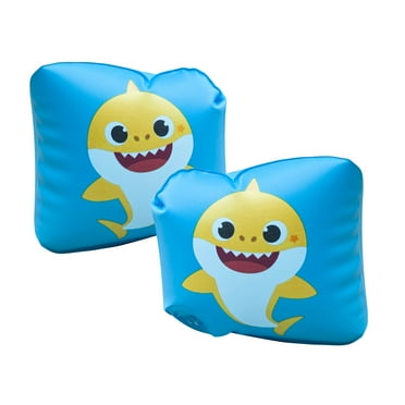 Pinkfong Baby Shark Inflatable Arm Ring Floats for Swimming, Summer Pool Floaties, Kids Ages 2 