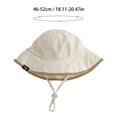 thumbnail image 3 of Splozh Toddler Sun Hat Boy Kids Adjustable Chin Strap Sun Hats Summer Spring Sun Hat Outdoor Beach Bucket Cap Khaki,One Size, 3 of 5