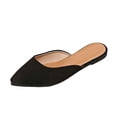 thumbnail image 2 of DIVVce Pointed Toe Mule Flats For Women Matte Faux Suede Backless Slip On Flat Mule Shoe Footwear, 2 of 6