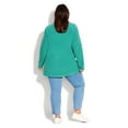 thumbnail image 4 of Avenue Women's Plus Size Polar Fleece Pocket Long Sleeves Relaxed Tunic Top, 4 of 5