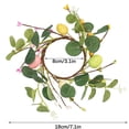 thumbnail image 3 of Small Easter Wreath, 7 inch Mini Easter Wreath for Front Door, Mini Spring Artificial Easter Egg Wreath with Ribbon Bow, ideal for Window Home Table Centerpiece Farmhouse Decor, 3 of 9