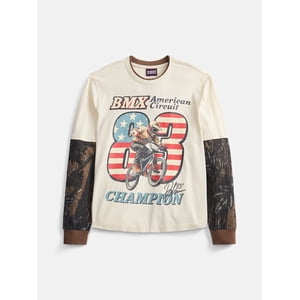 Weekend Academy Boys Layered Long Sleeve Graphic Tee