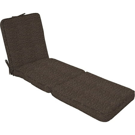 Haley Circle Print Brown Chaise Lounge Cushion