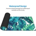 thumbnail image 6 of Green Tropical Palm Leaf Summer Mouse Pad XL Extended Desk Mat, Non Slip Rubber Base Stitched Edge Gaming Pc Desktop Large Mice Pad,31.5 x 11.8 Inch, 6 of 6