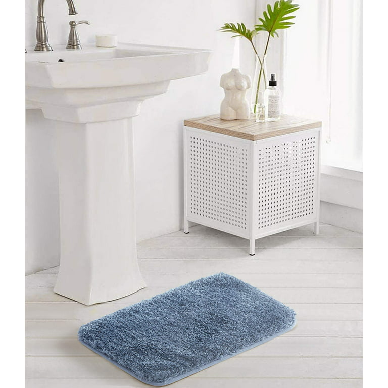 MAYSHINE Soft Plush Chenille Round Bathroom and Area Rug, Absorbent Microfiber Bath Mat, Machine Washable, Non-Slip Grip, Quick